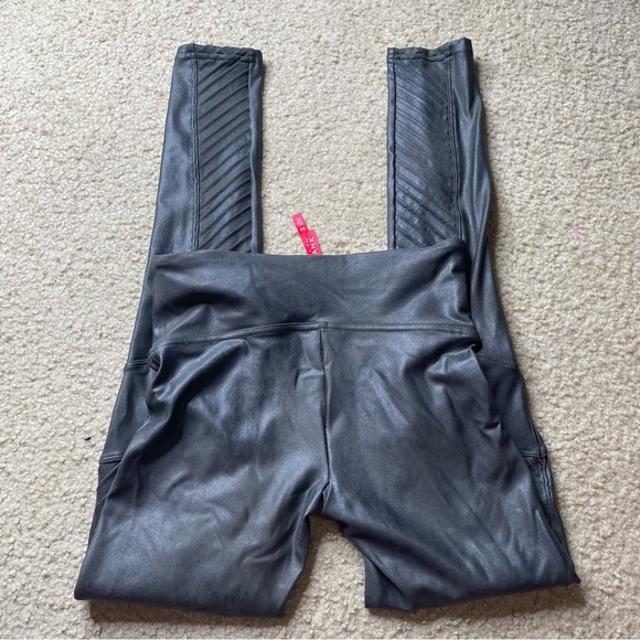 SPANX Gunmetal Moto Leggings - Picture 5 of 5